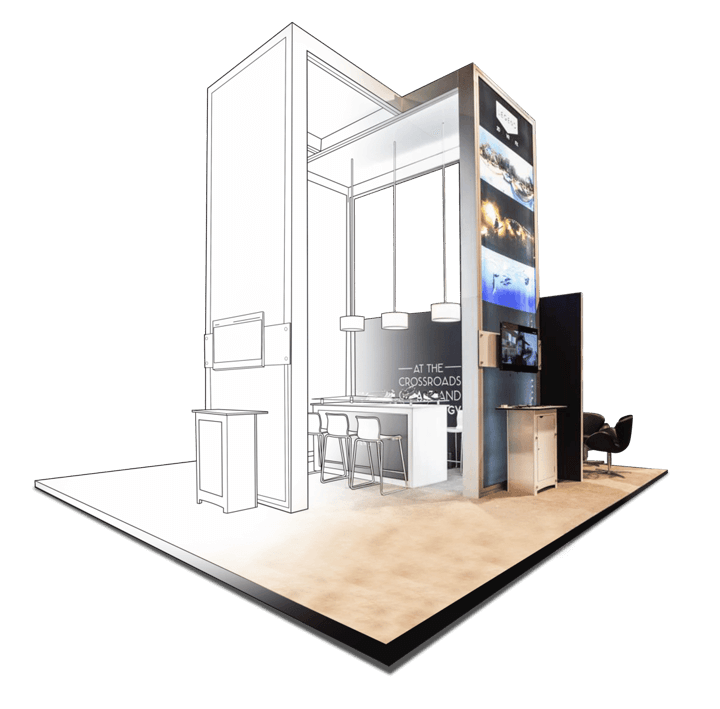 10×10 trade show booth