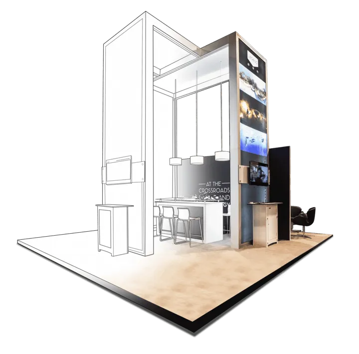 10×10 trade show booth