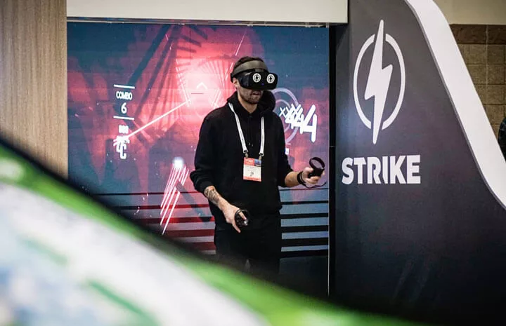 virtual reality custom booth trade show booth games