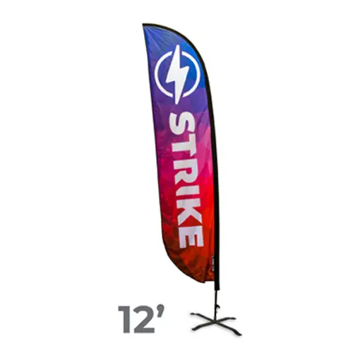 strike 12' feather flag