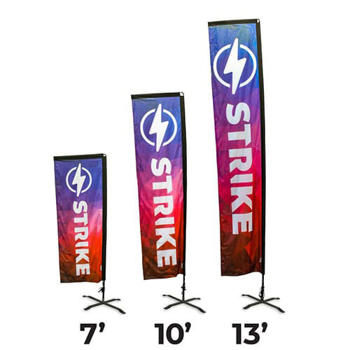 strike rectangular flags