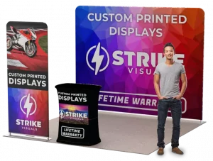 strike discount trade show booth 10×10 package a