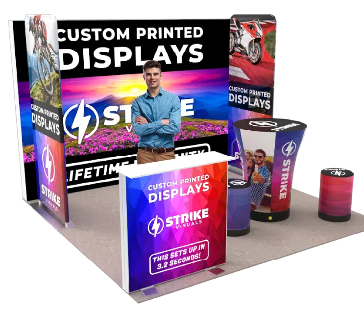 strike discount trade show booth 10×10 package c