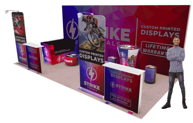 strike discount trade show booth 20×10 package f