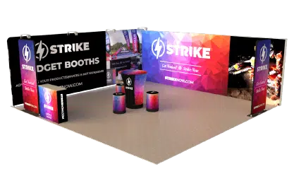 strike discount trade show booth 20×20 package a