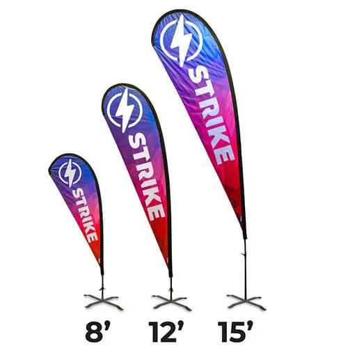 strike teardrop flags