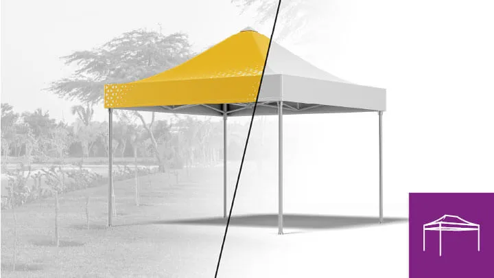 custom pop-up tents vs traditional blank tents