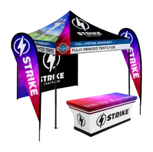 tents, flags, inflatable arch, table covers & trade shows