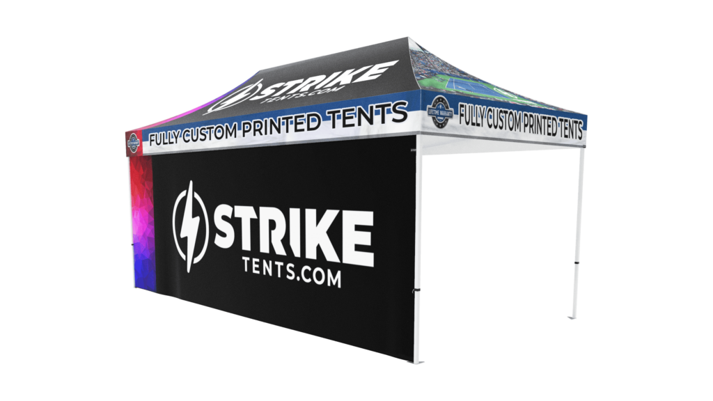 how to get custom logos on pop up tents