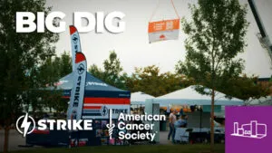 American Cancer Society Big Dig with Branded Outdoor Event Displays
