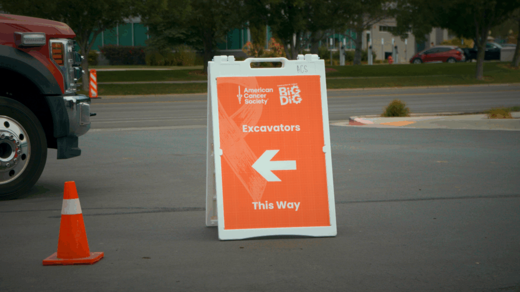 case study: supporting the american cancer society big dig event with branded outdoor event displays