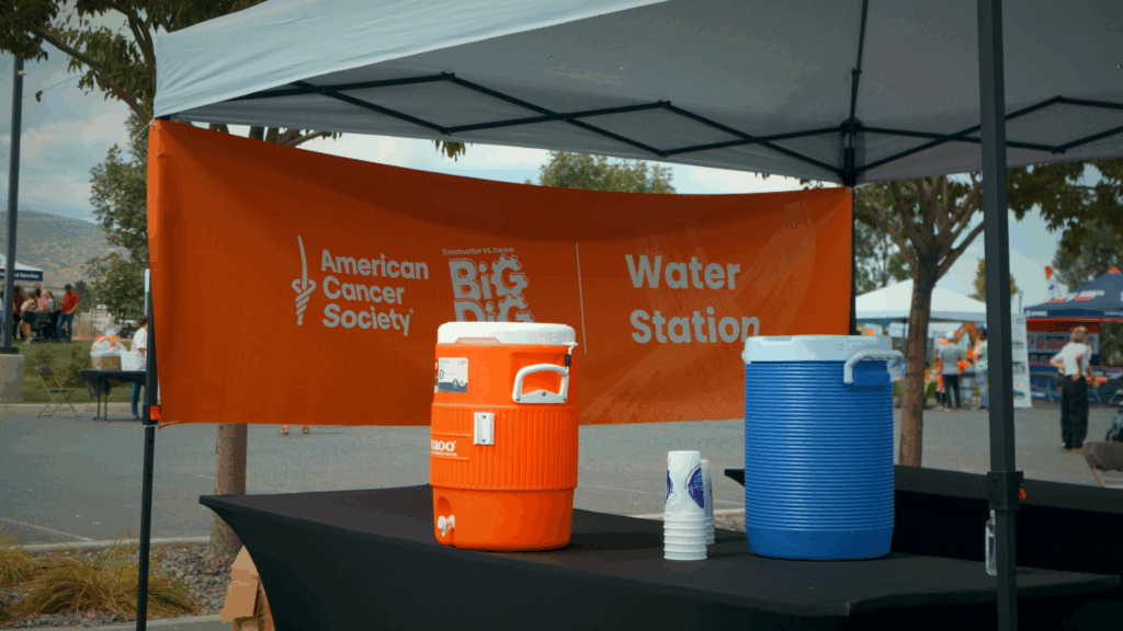 case study: supporting the american cancer society big dig event with branded outdoor event displays