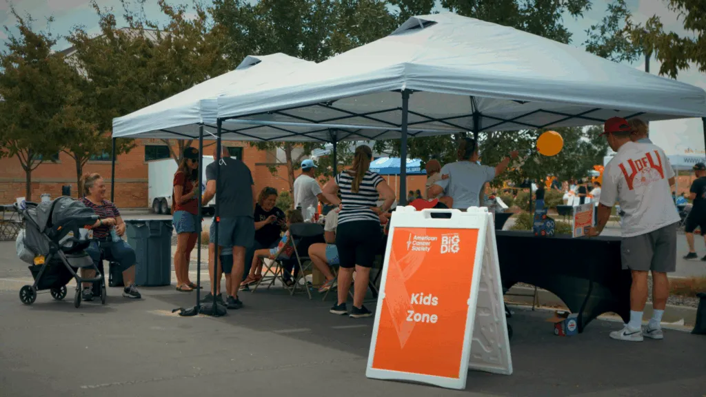 case study: supporting the american cancer society big dig event with branded outdoor event displays