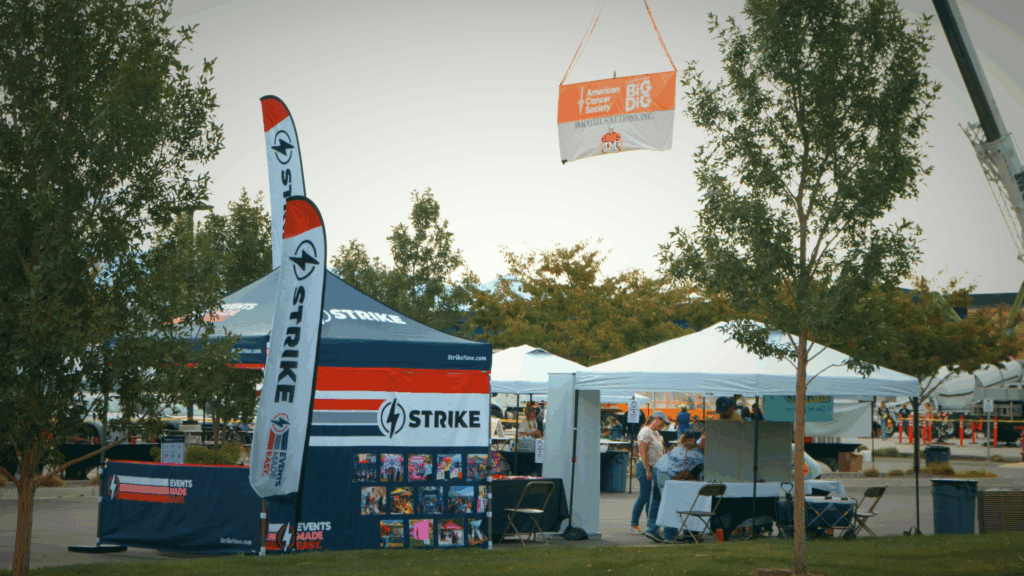 case study: supporting the american cancer society big dig event with branded outdoor event displays